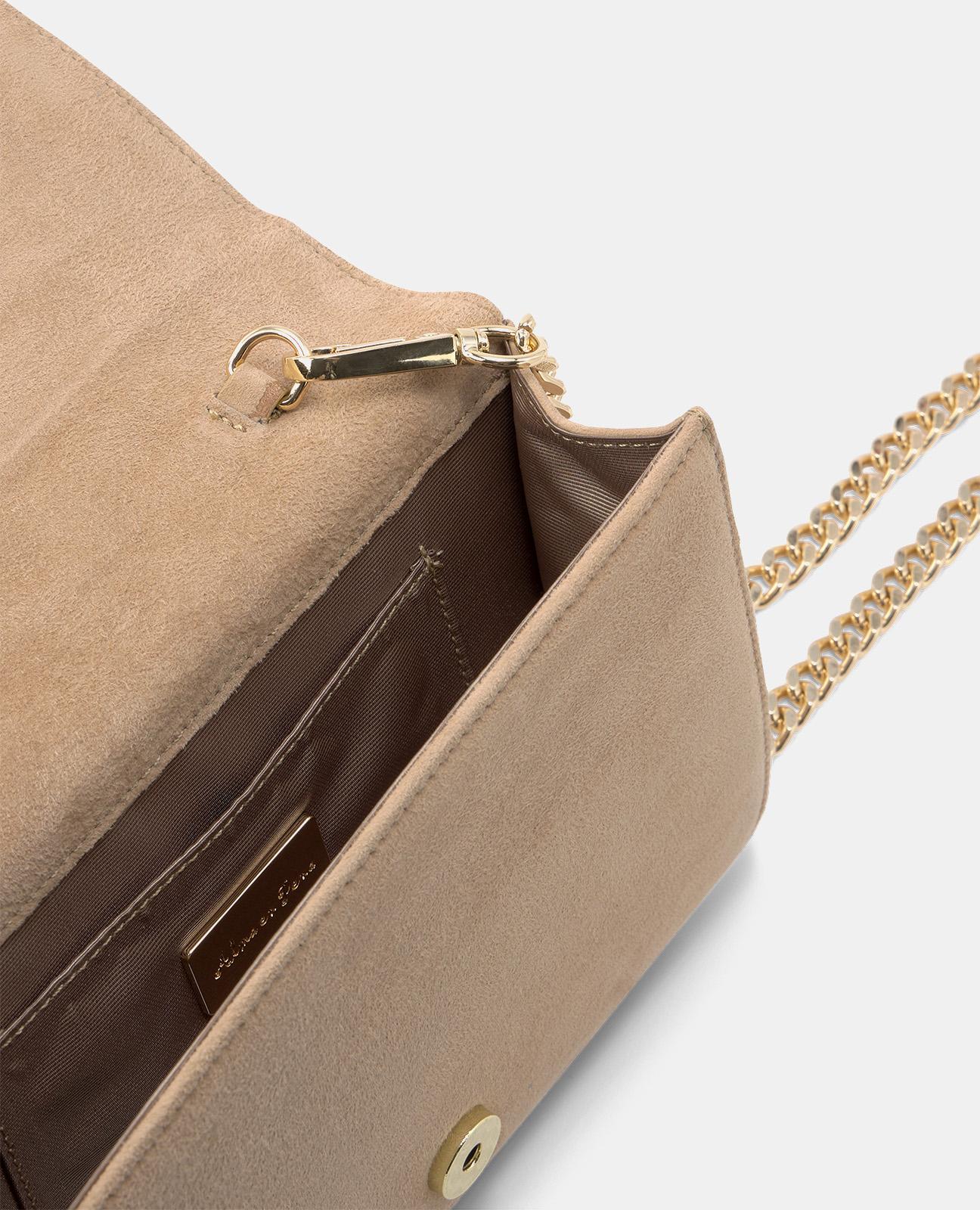 Bandolera de mujer de piel con serpiente de pedrería - Alma en Pena - Beige Beige-2