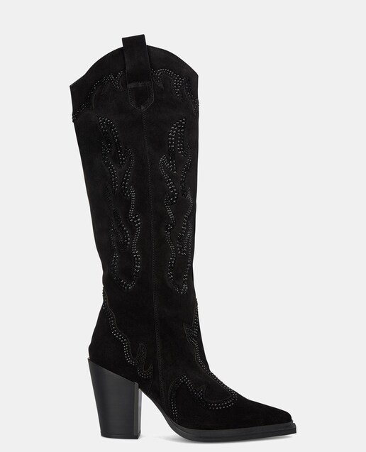 Imagen 0 de Botas de mujer de piel estilo cowboy