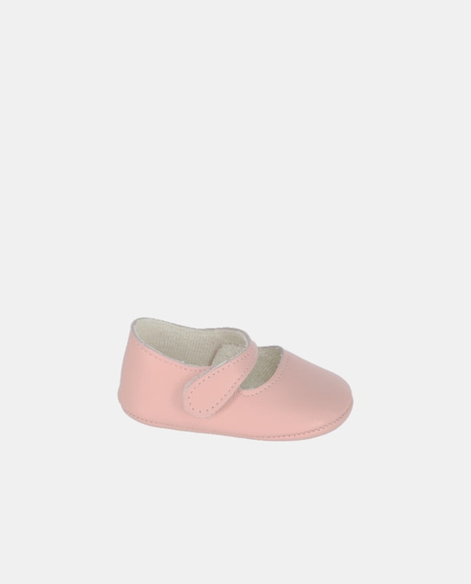 Imagen 0 de Merceditas de bebé niña bajas de piel en rosa empolvado