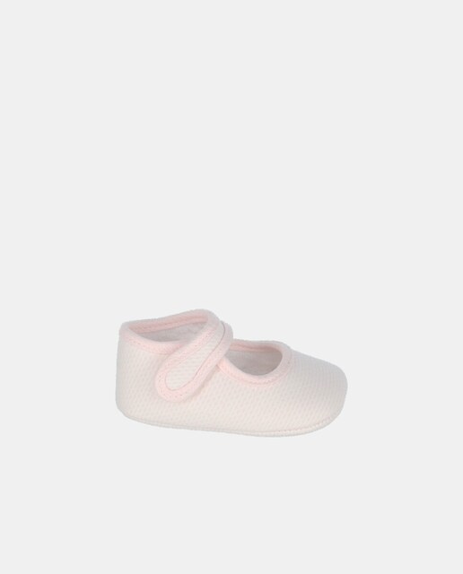 Imagen 0 de Merceditas de bebé niña altas de piqué en rosa