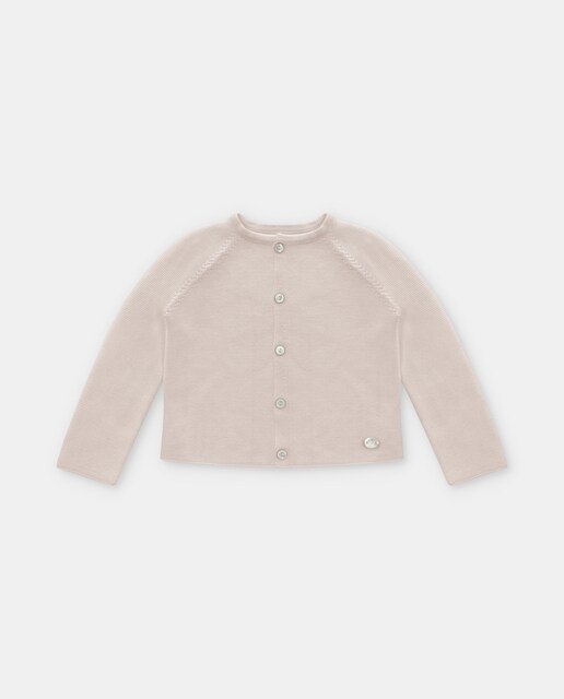 Imagen 0 de Chaqueta tricot con cuello redondo y cierre de botones