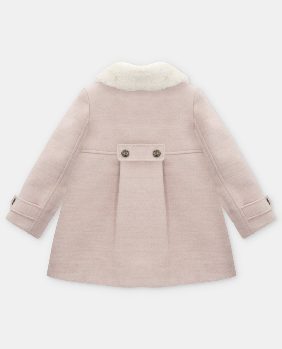 Abrigo Pelo Niña Sfera Abrigo Paño Sfera Abrigo Rosa Abrigo De