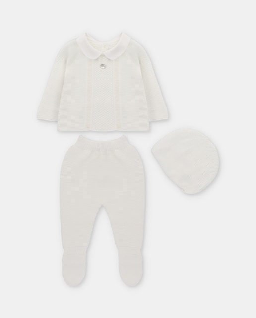 Imagen 0 de Conjunto de bebé 3 piezas de punto en crudo