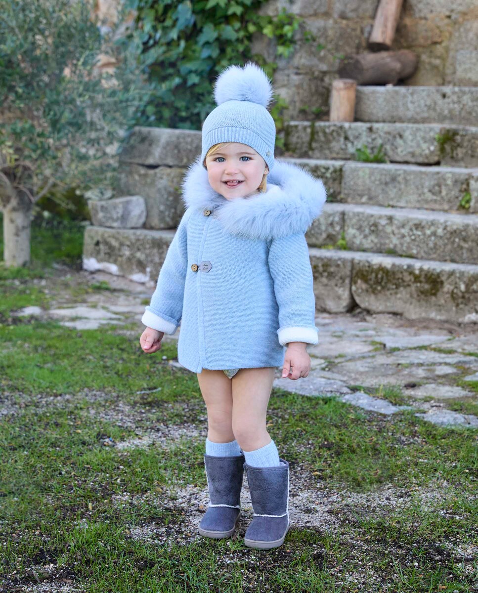 Bebé Abrigo Ropa Outdoor Bebe Ropa Abrigo Punto Bebe Gris Abrigo