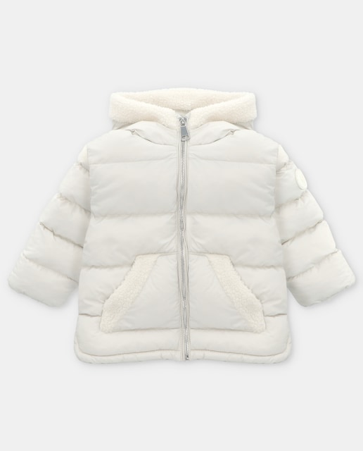 Imagen 0 de Plumífero de niña con capucha en piedra