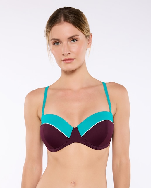 Imagen 0 de Sujetador de bikini LAIS Bando Aros foam Copa C con tirante extraíble