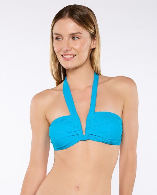 Imagen 0 de Sujetador de bikini SALI Bando foam "V" Copa B tirante atado cuello