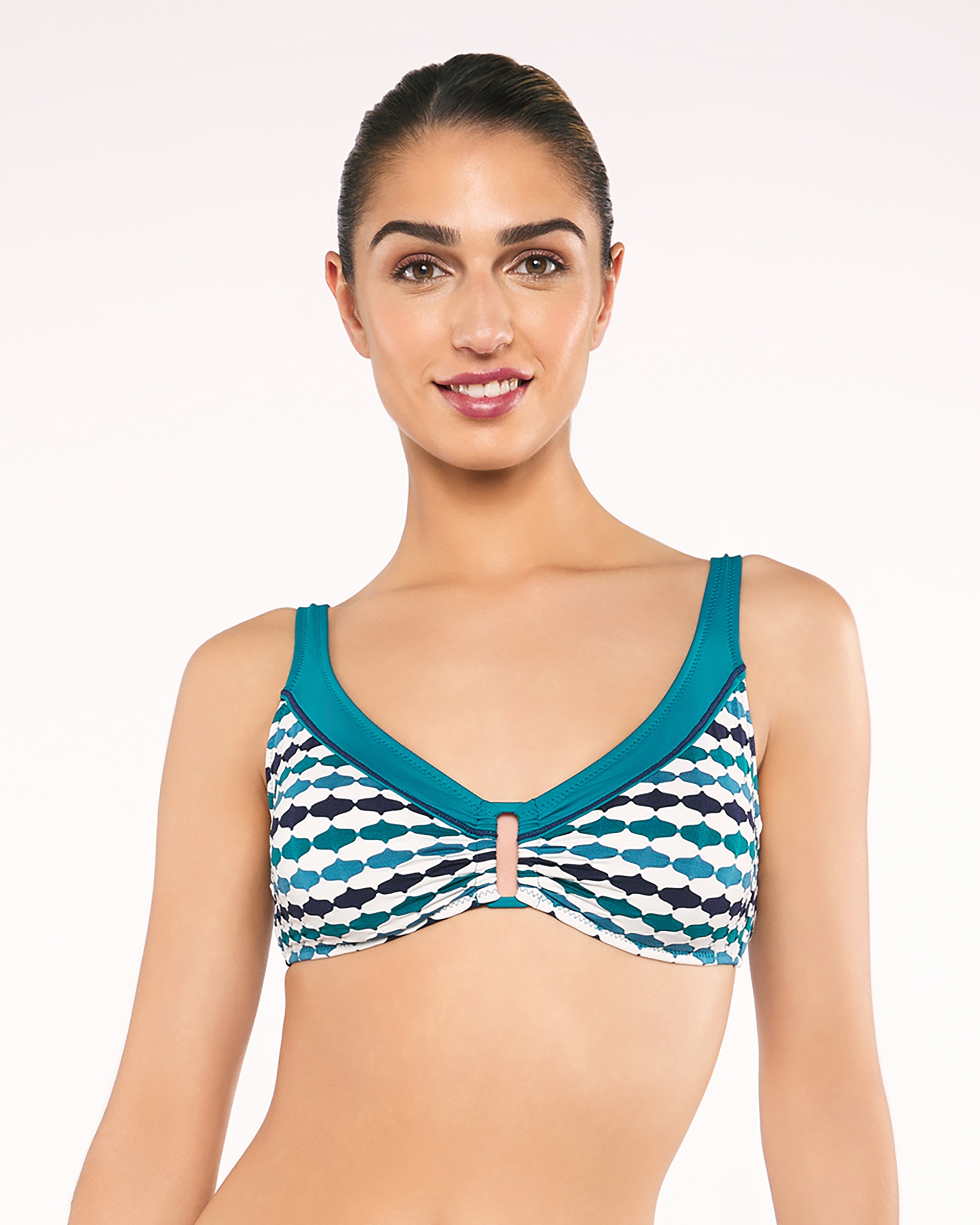 Red Point - Sujetador de bikini fiala top foam copa b contorno graduable.