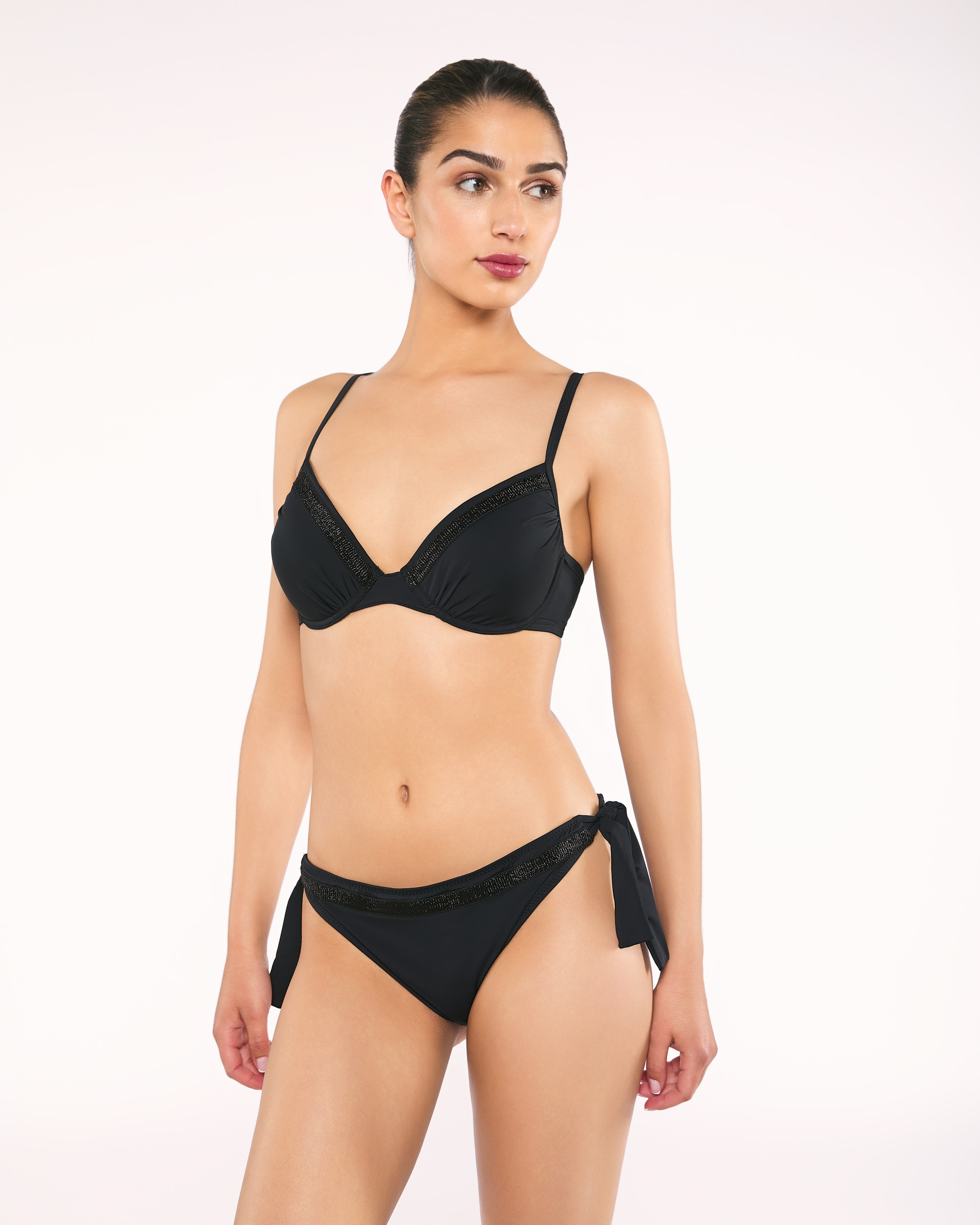 Sujetador de bikini ebba aros foam copa - Red Point - Negro Negro-3