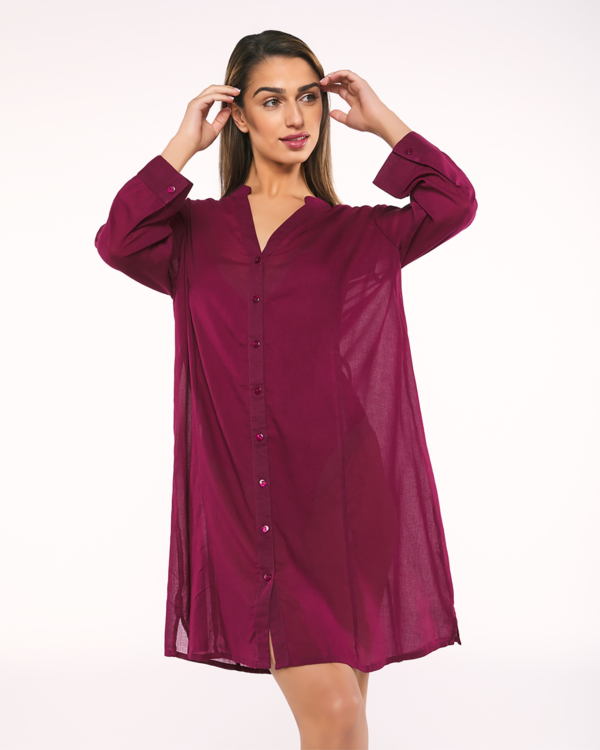 Vestido de playa malta - Red Point - Granate Granate-1