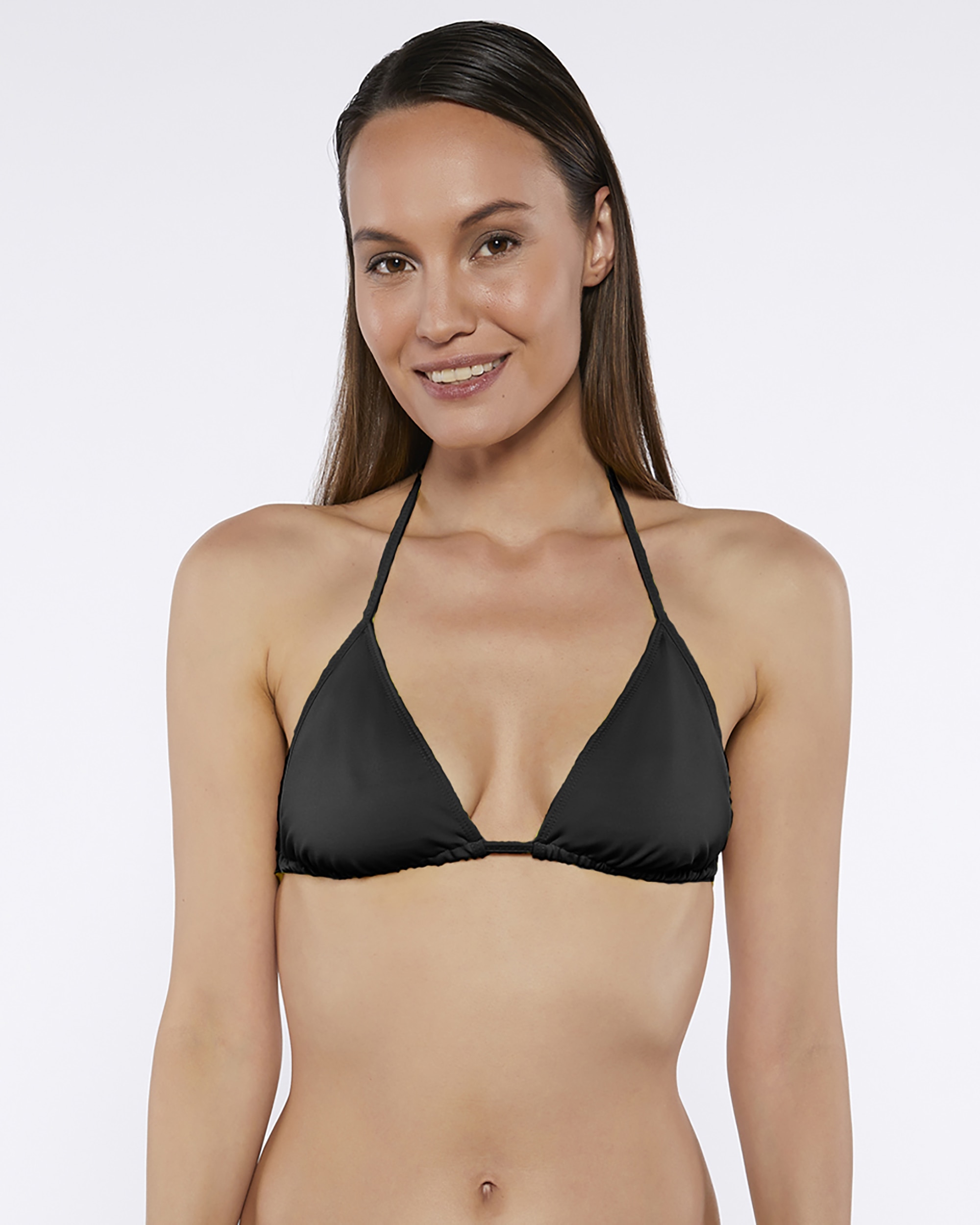 Sujetador de bikini eco angulo foam extraible copa b atado cuell - Red Point - Negro Negro-1