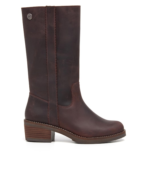 Imagen 0 de Bota de mujer tipo gaucha alta en piel