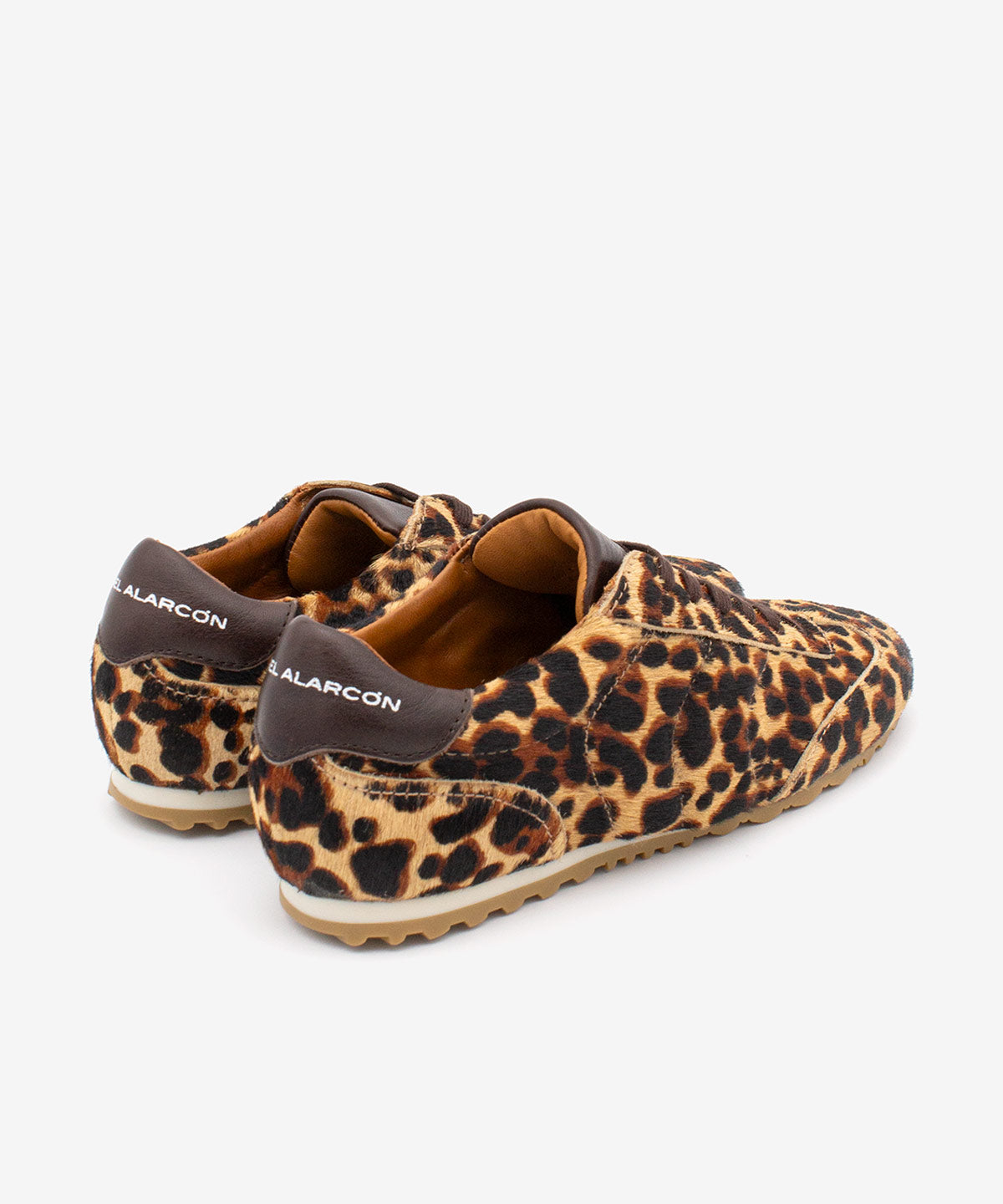 Zapatillas retro de piel de mujer cómodo, Kesia - Ángel Alarcón - Beige/Marrón Beige/Marrón-3