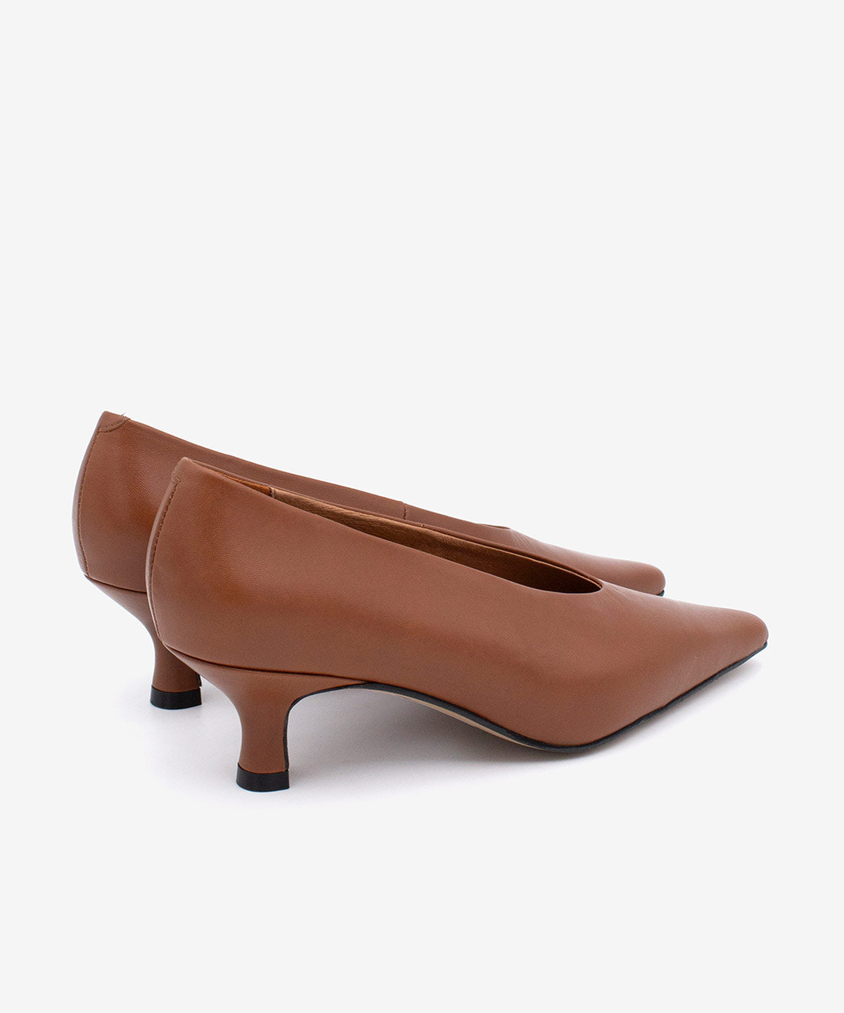 Zapatos de salón de mujer de napa de tacón fino, Nola - Ángel Alarcón - Marrón claro Marrón claro-2