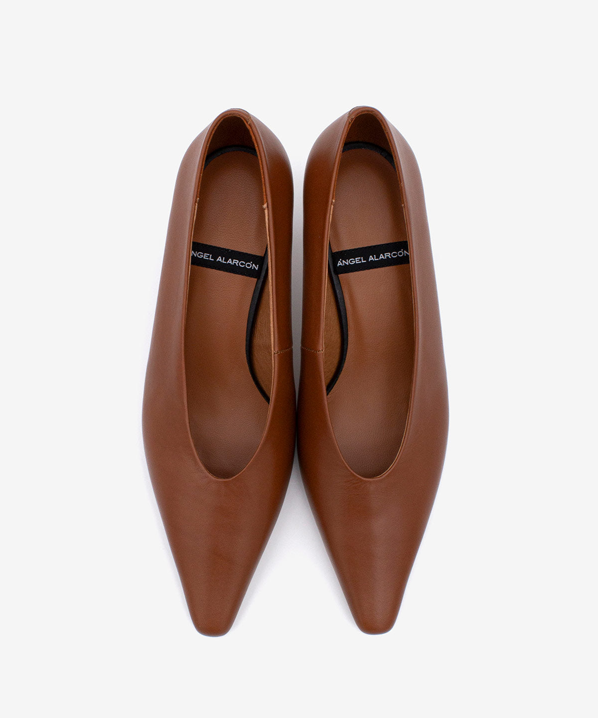 Zapatos de salón de mujer de napa de tacón fino, Nola - Ángel Alarcón - Marrón claro Marrón claro-4