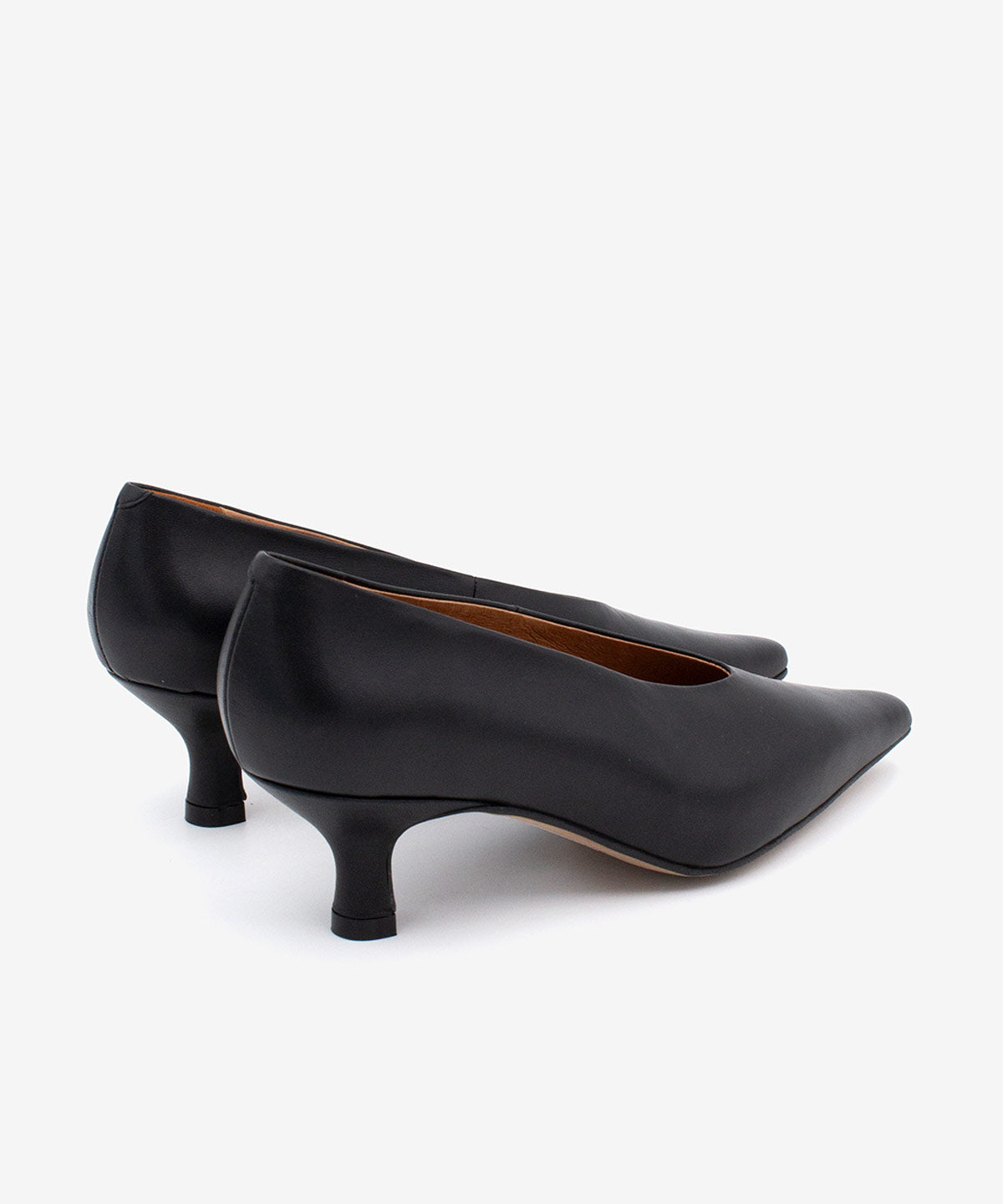 Zapatos de salón de mujer de napa de tacón fino, Nola - Ángel Alarcón - Negro Negro-2