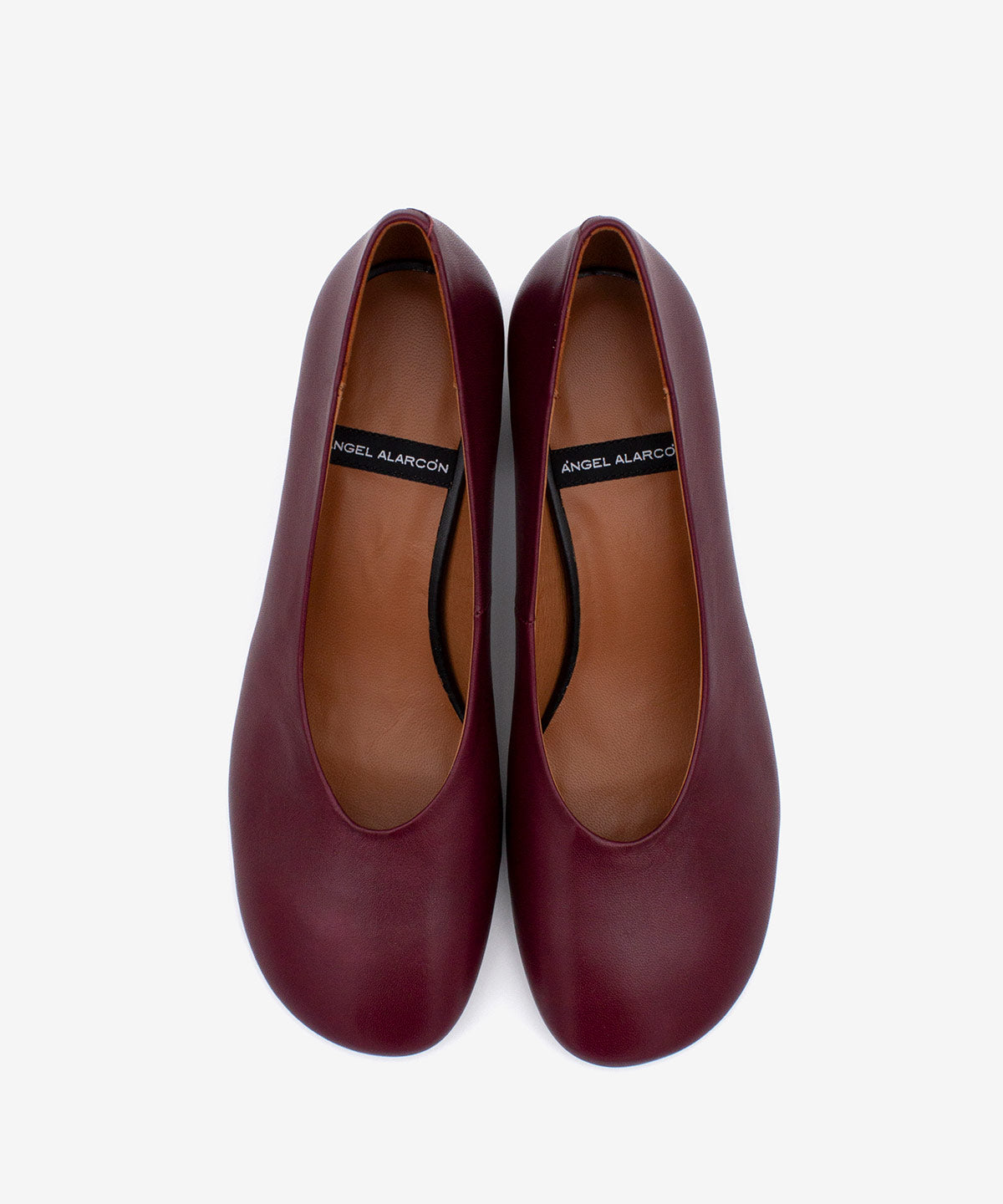 Zapatos de salón de mujer de piel con puntera redonda, Tessa - Ángel Alarcón - Burdeos Burdeos-5