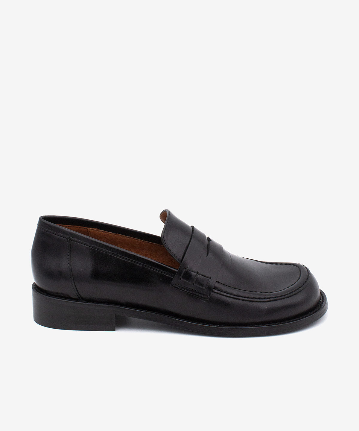 Mocasines de mujer de piel con antifaz - Ángel Alarcón - Negro Negro-1