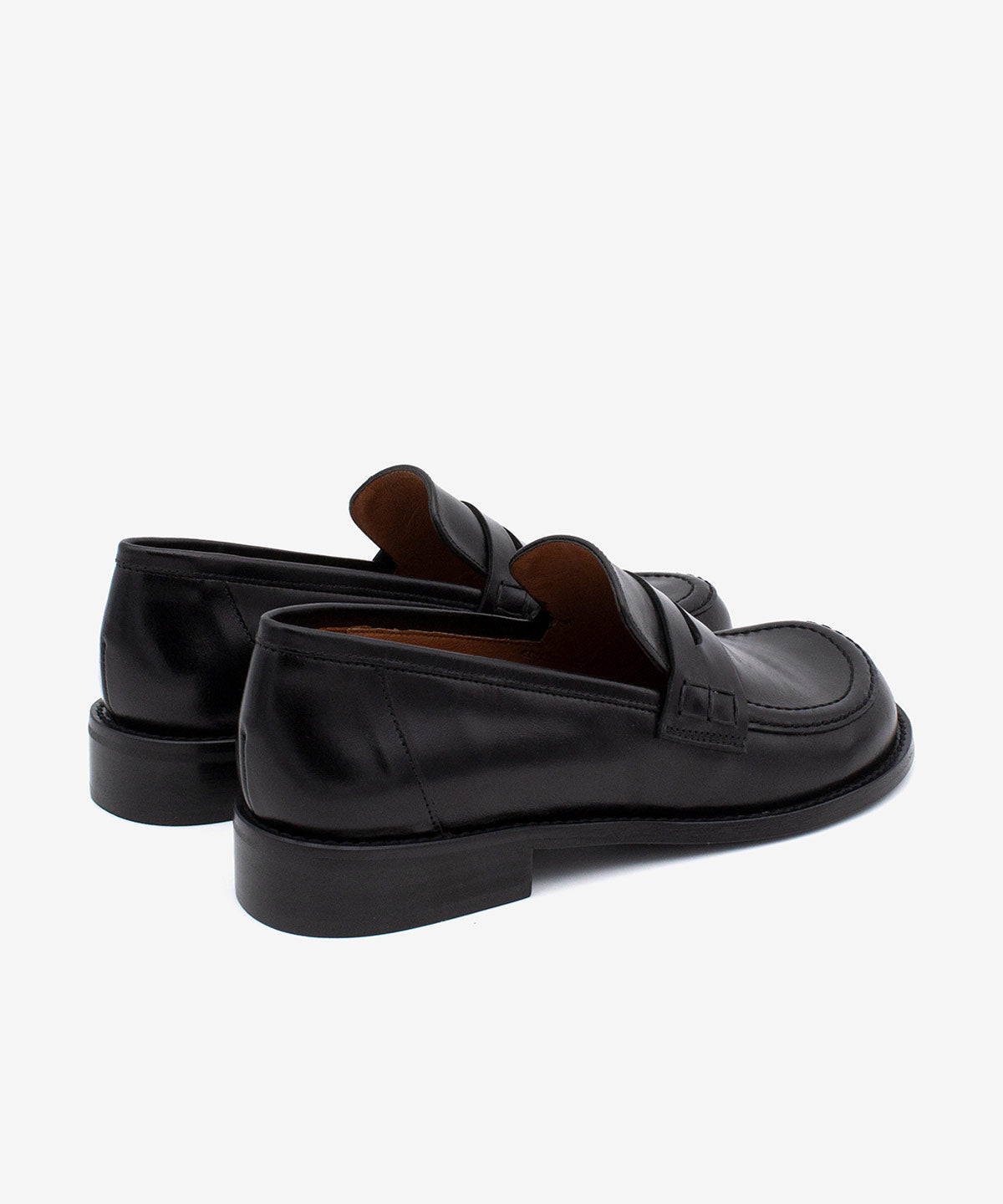 Mocasines de mujer de piel con antifaz - Ángel Alarcón - Negro Negro-2