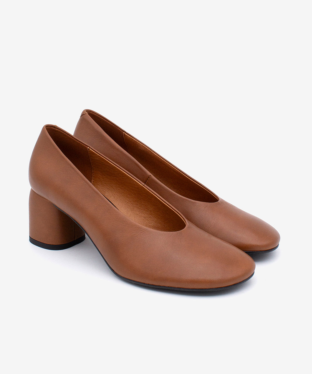 Zapatos de salón de mujer de tacón ancho de diseño de piel suave, tessa - Ángel Alarcón - Cuero Cuero-4