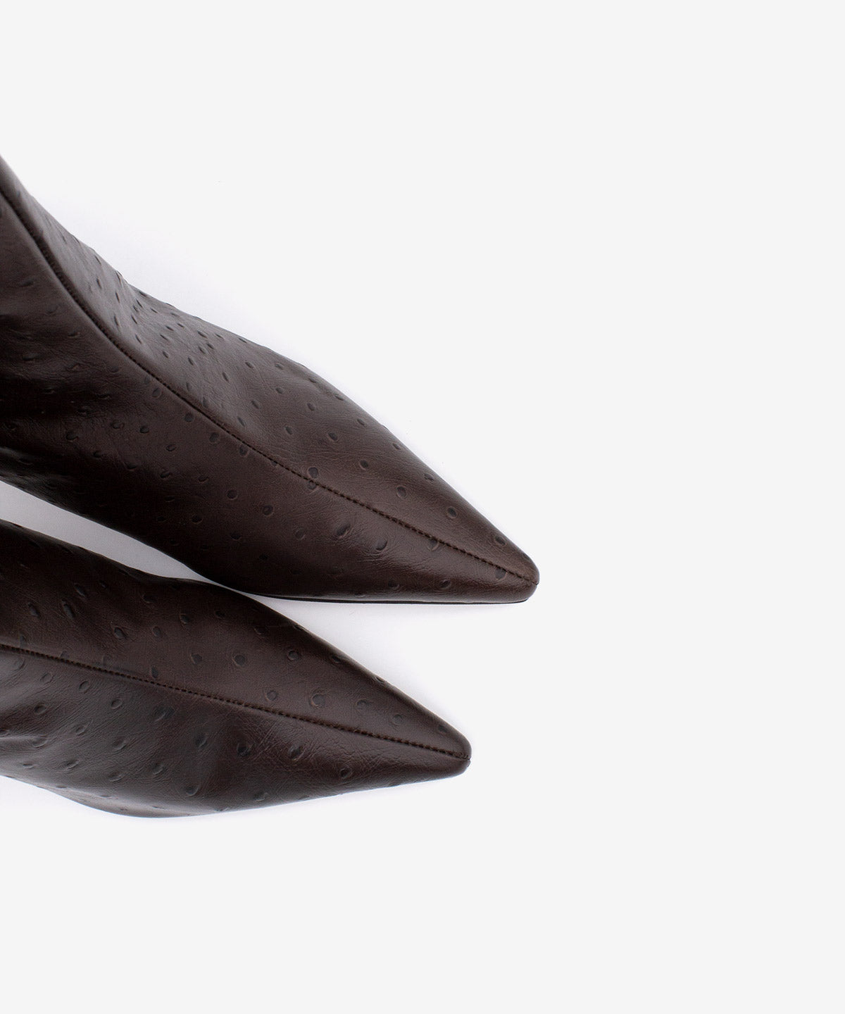 Botines básicos de mujer de tacón fino elegante de piel print avestruz, aviana - Ángel Alarcón - Marrón oscuro Marrón oscuro-7