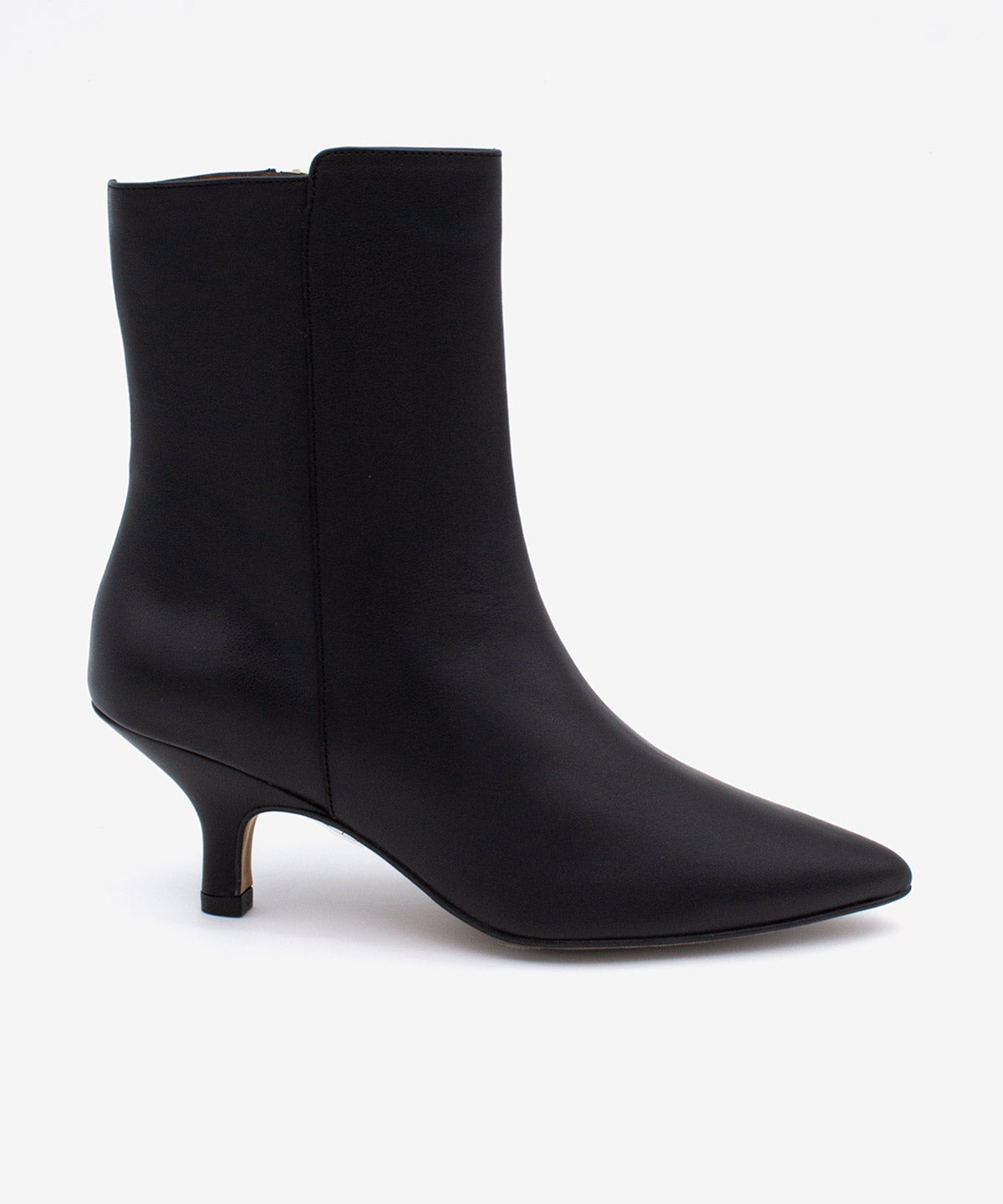 Botines básicos de mujer de tacón medio de punta fina de piel lisa, dayana - Ángel Alarcón - Negro Negro-1