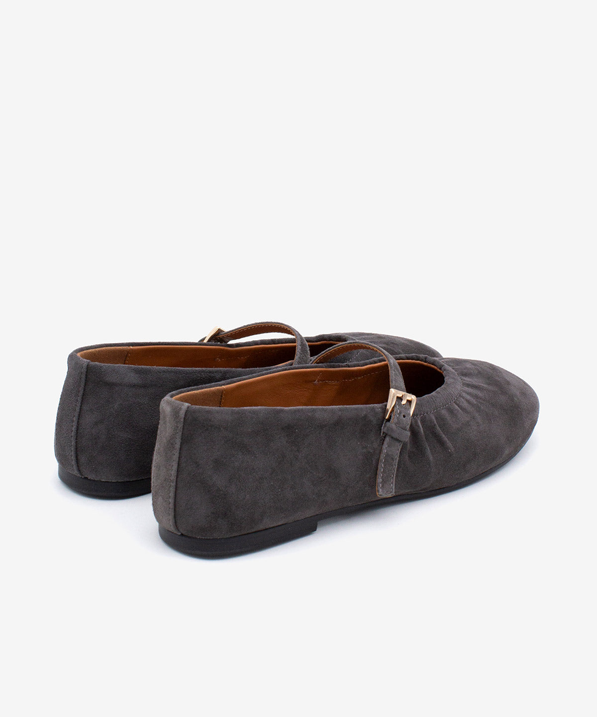 Merceditas planas de mujer cómodas que se adaptan al pie de ante, jenna - Ángel Alarcón - Gris marengo Gris marengo-4