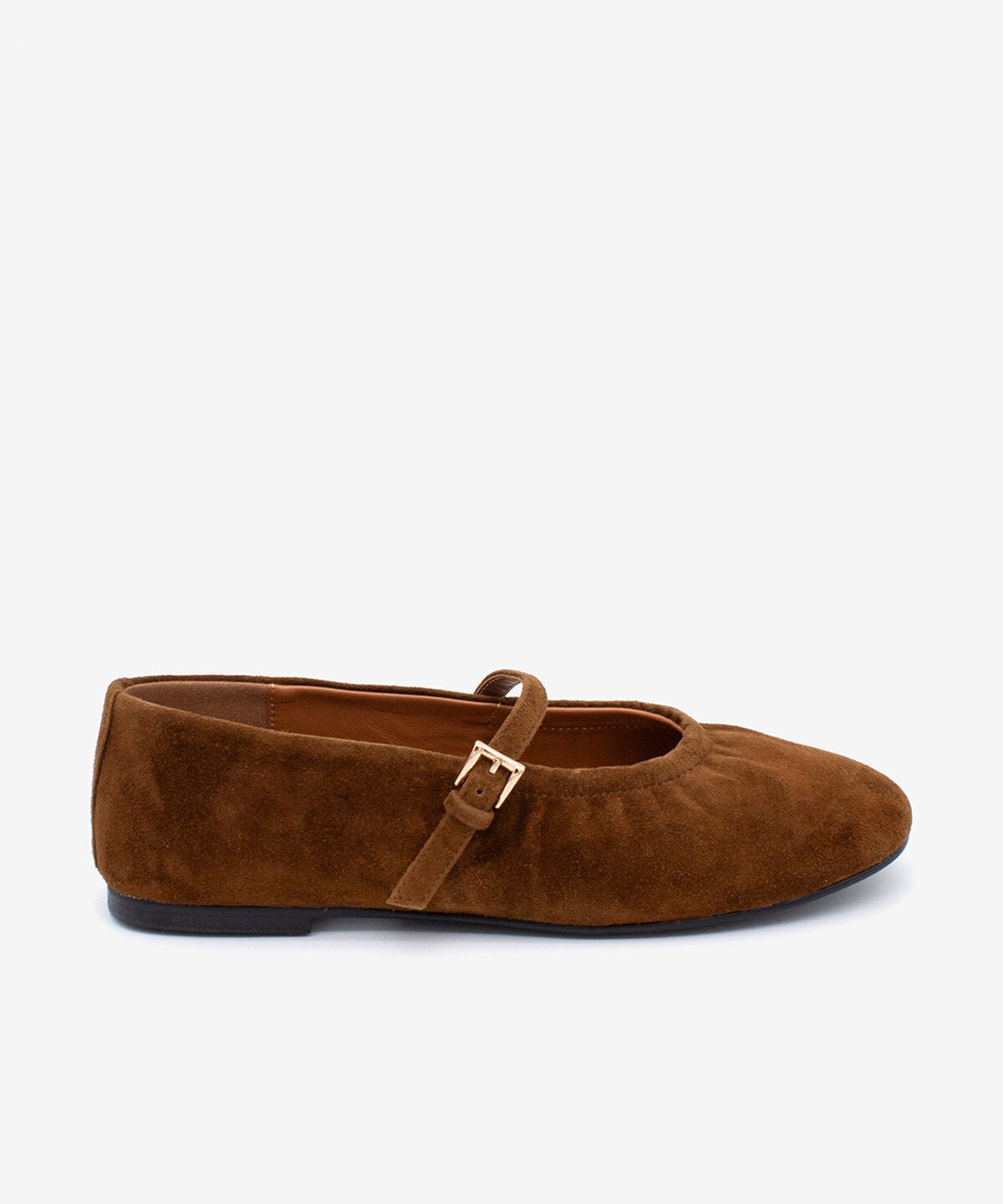 Merceditas planas de mujer cómodas que se adaptan al pie de ante, jenna - Ángel Alarcón - Camel Camel-1