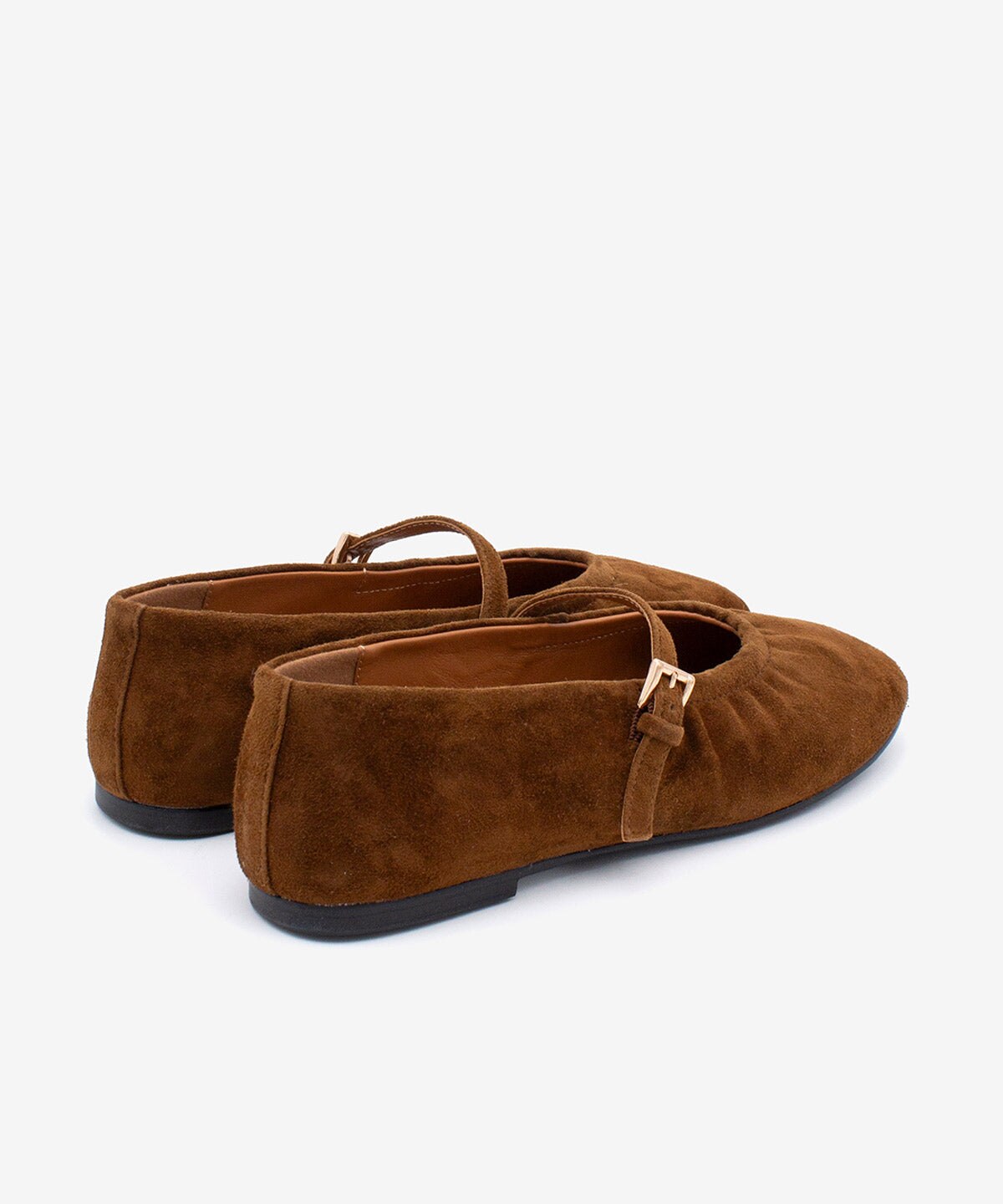 Merceditas planas de mujer cómodas que se adaptan al pie de ante, jenna - Ángel Alarcón - Camel Camel-4