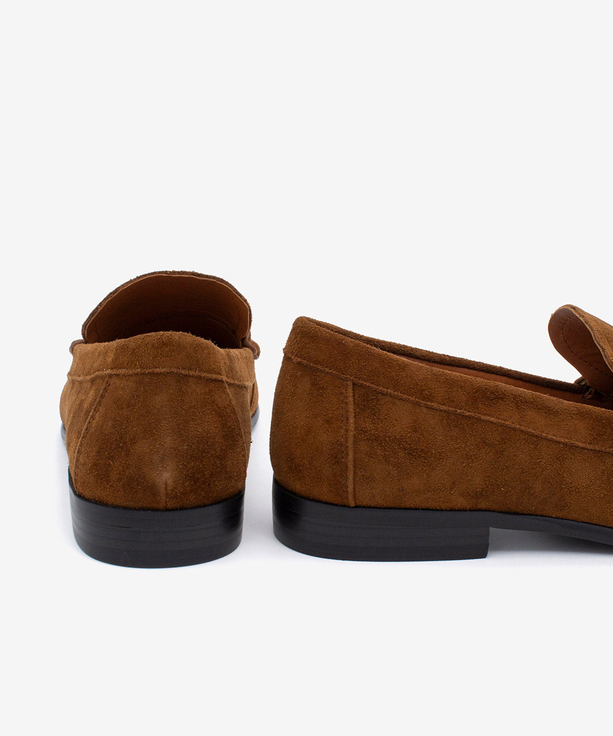 Mocasines planos de mujer de puntera redonda con suela rubber de ante, daphne - Ángel Alarcón - Camel Camel-7