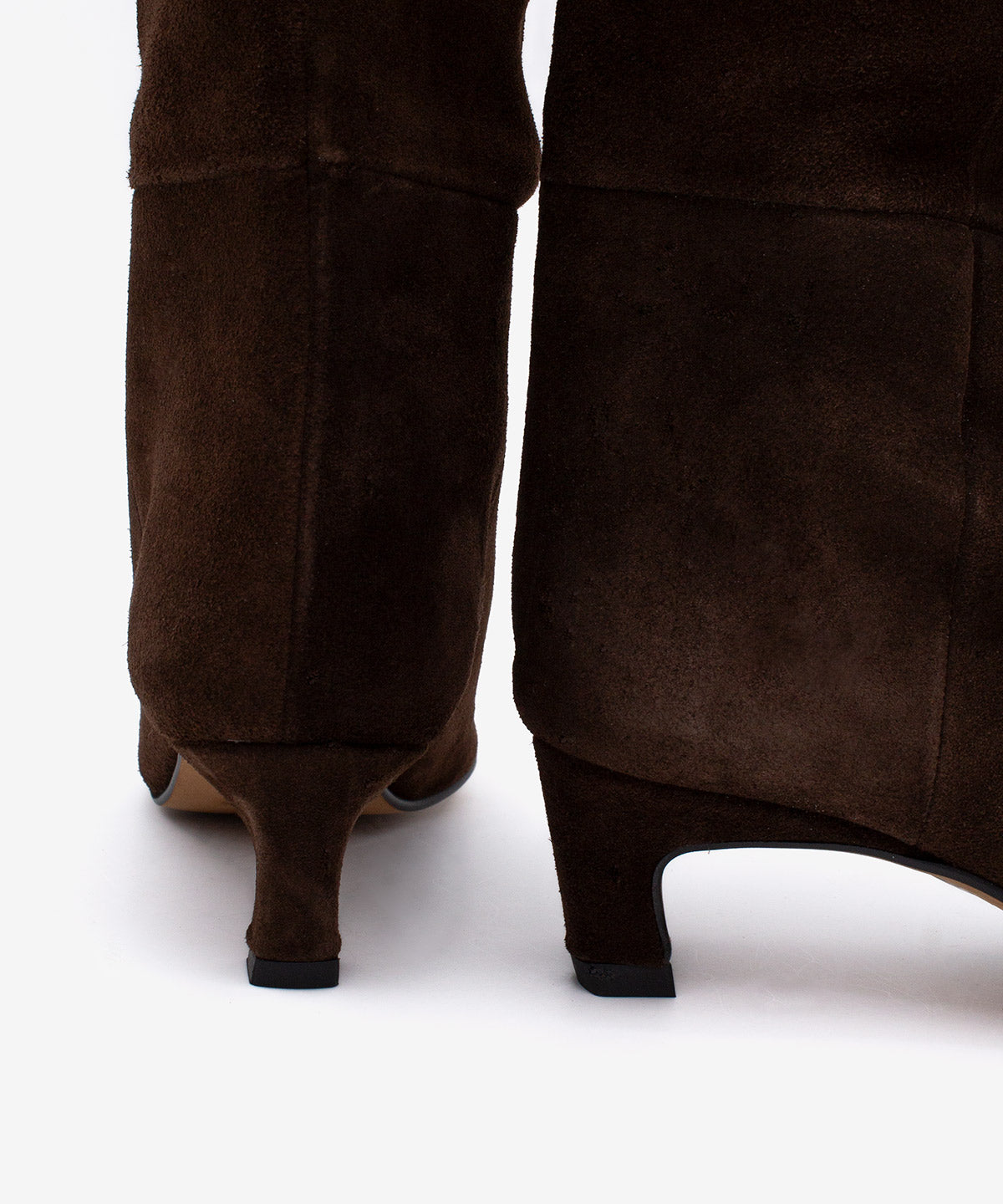 Botas básicas de mujer de tipo gaucha moderna de tacón bajo de serraje, gaelle - Ángel Alarcón - Marrón oscuro Marrón oscuro-6