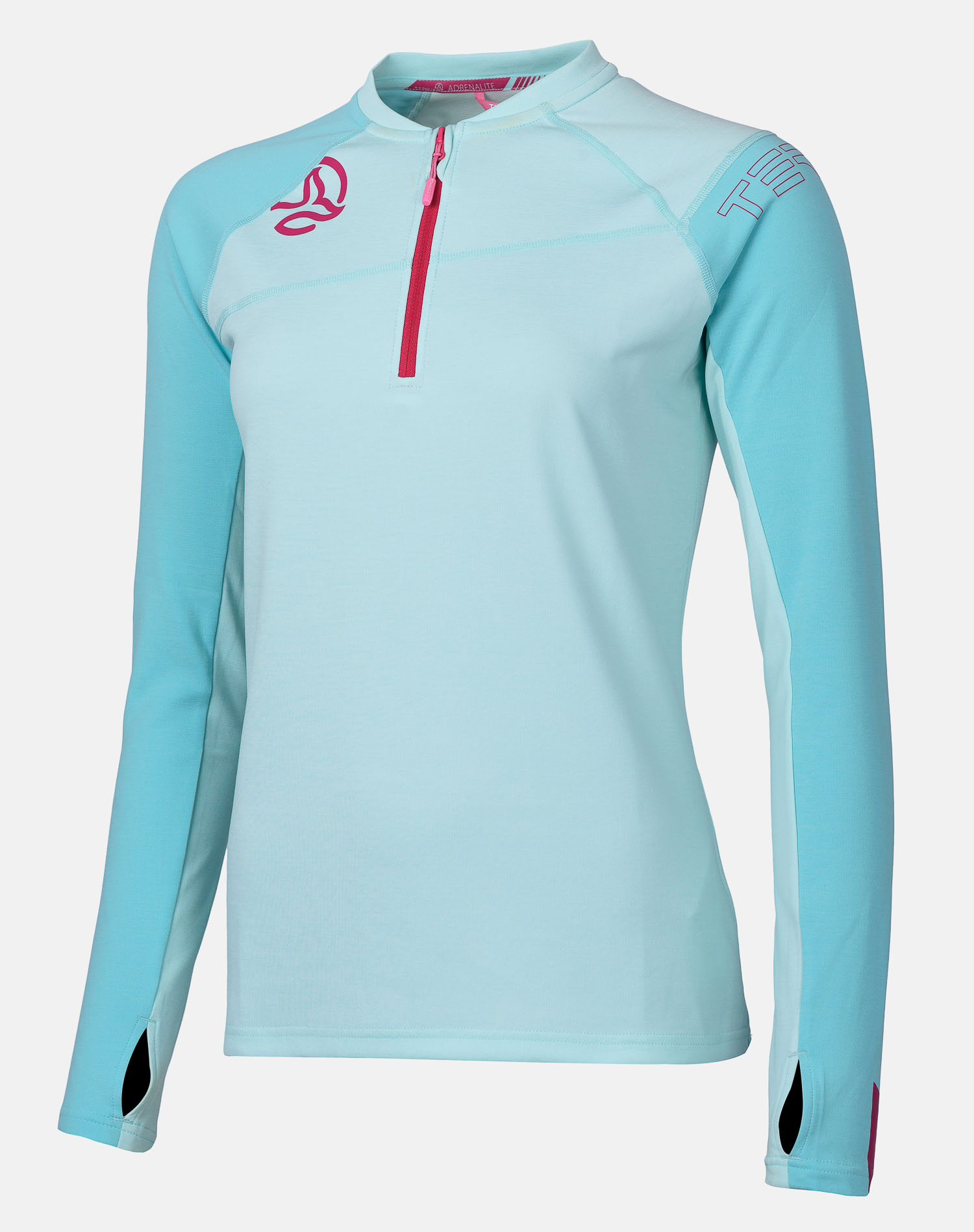 Camiseta de mujer Kripton 1/2 Zip W Ternua - Azul Azul-1