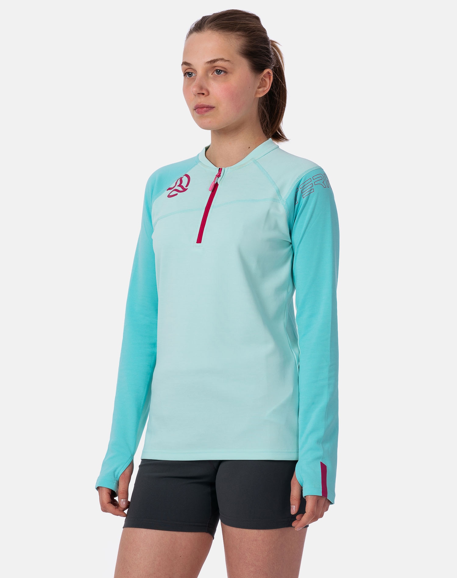 Camiseta de mujer Kripton 1/2 Zip W Ternua - Azul Azul-3