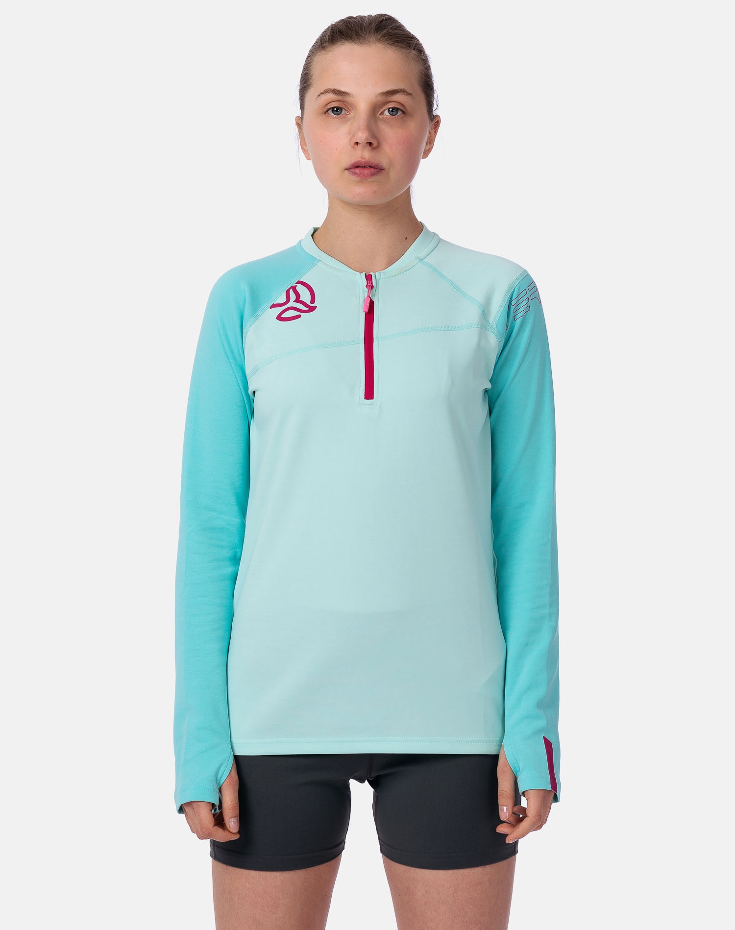 Camiseta de mujer Kripton 1/2 Zip W Ternua - Azul Azul-4