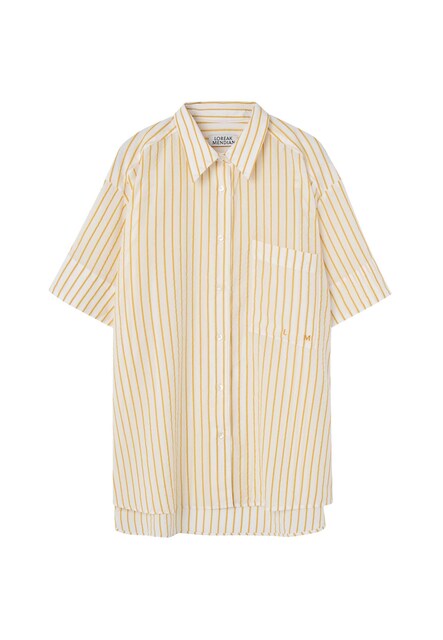 Imagen 0 de Camisa de mujer de manga corta a rayas