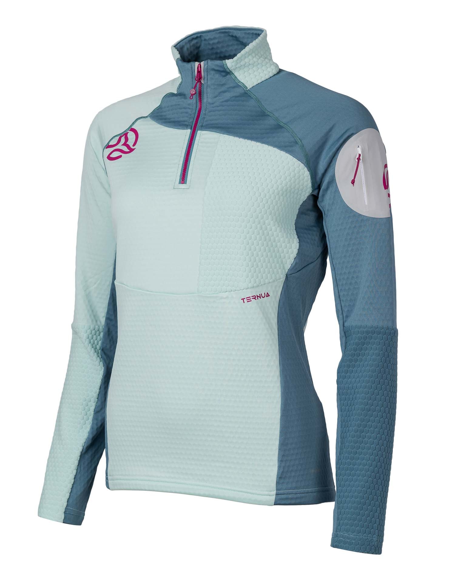 Camiseta de mujer Ragger 1/2 Zip W Ternua - Verde Verde-1
