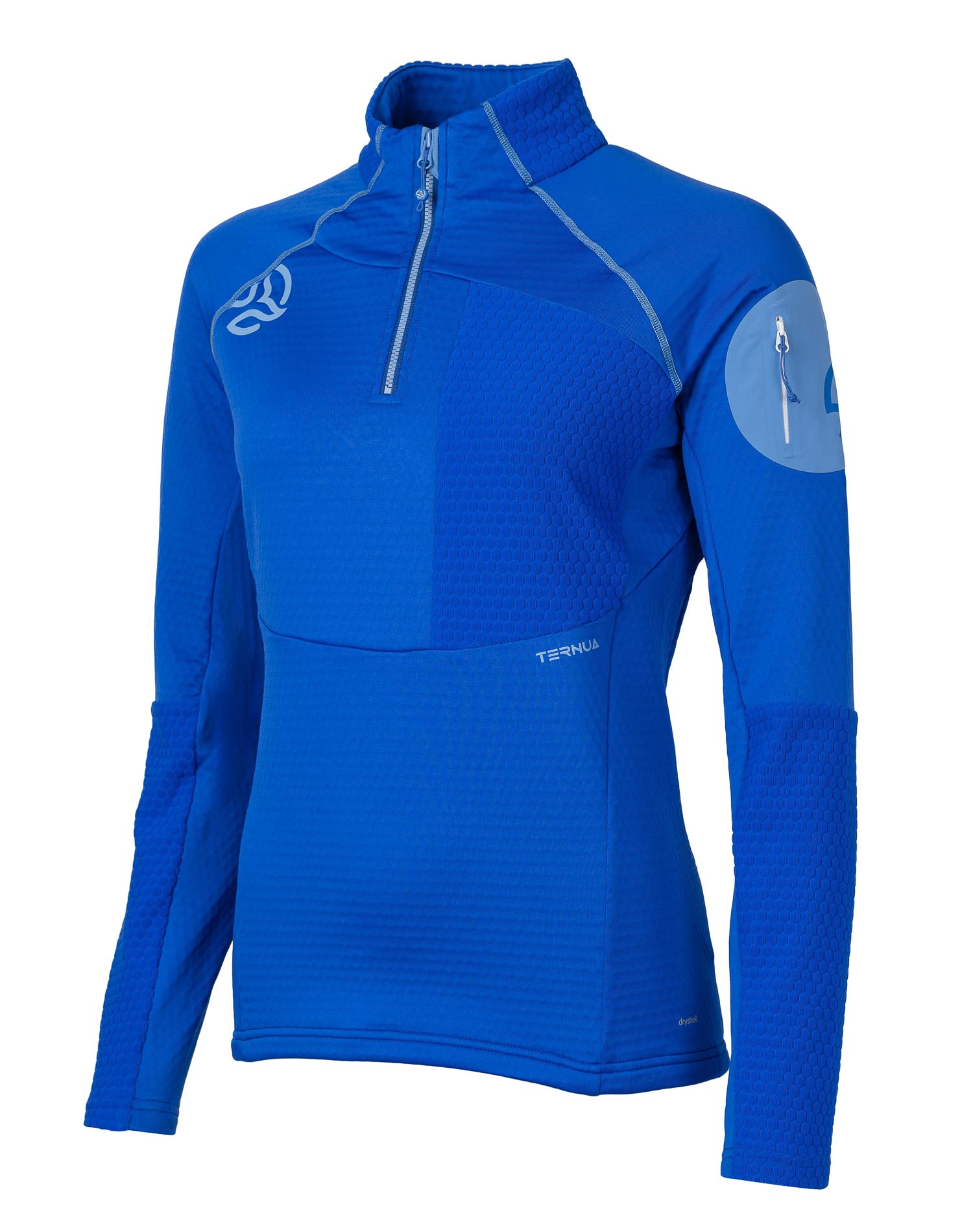Camiseta de mujer Ragger 1/2 Zip W Ternua - Rosa Rosa-1