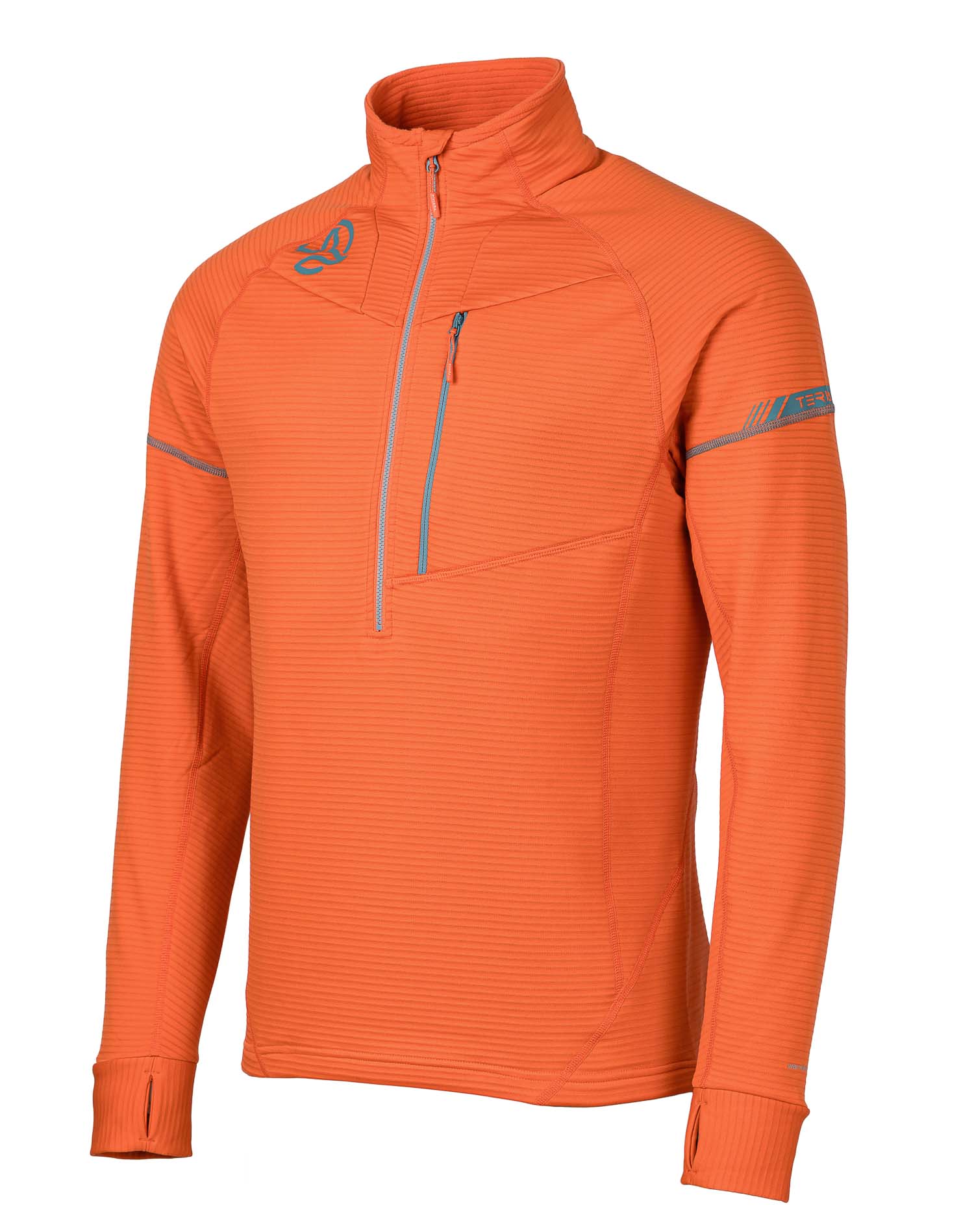 Camiseta de hombre Swift 1/2 Zip M Ternua - Naranja Naranja-1