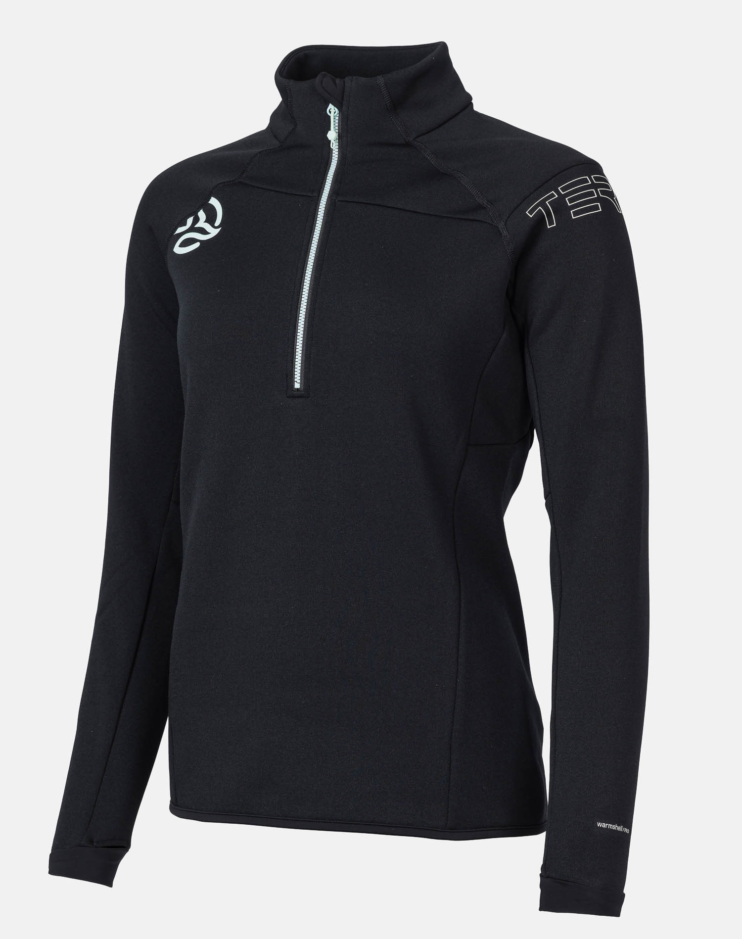 Camiseta de mujer Khamal 1/2 Zip W Ternua - Negro Negro-1