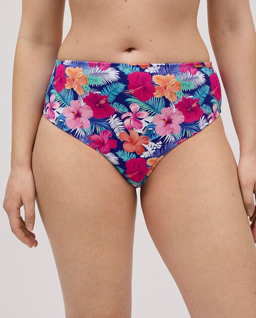 Imagen 0 de Braga de bikini alta reductora tejido piqué estampado flores