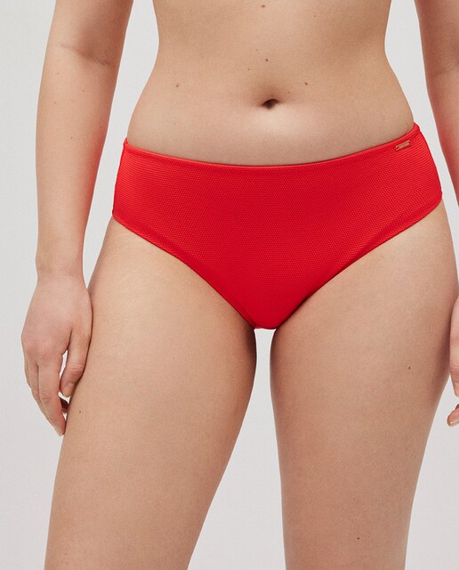 Imagen 0 de Braga de bikini midi lisa tejido piqué