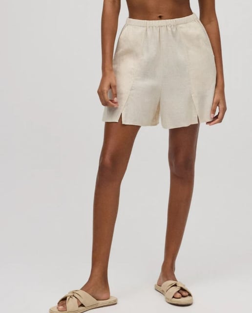 Imagen 0 de Shorts de lino con bolsillos