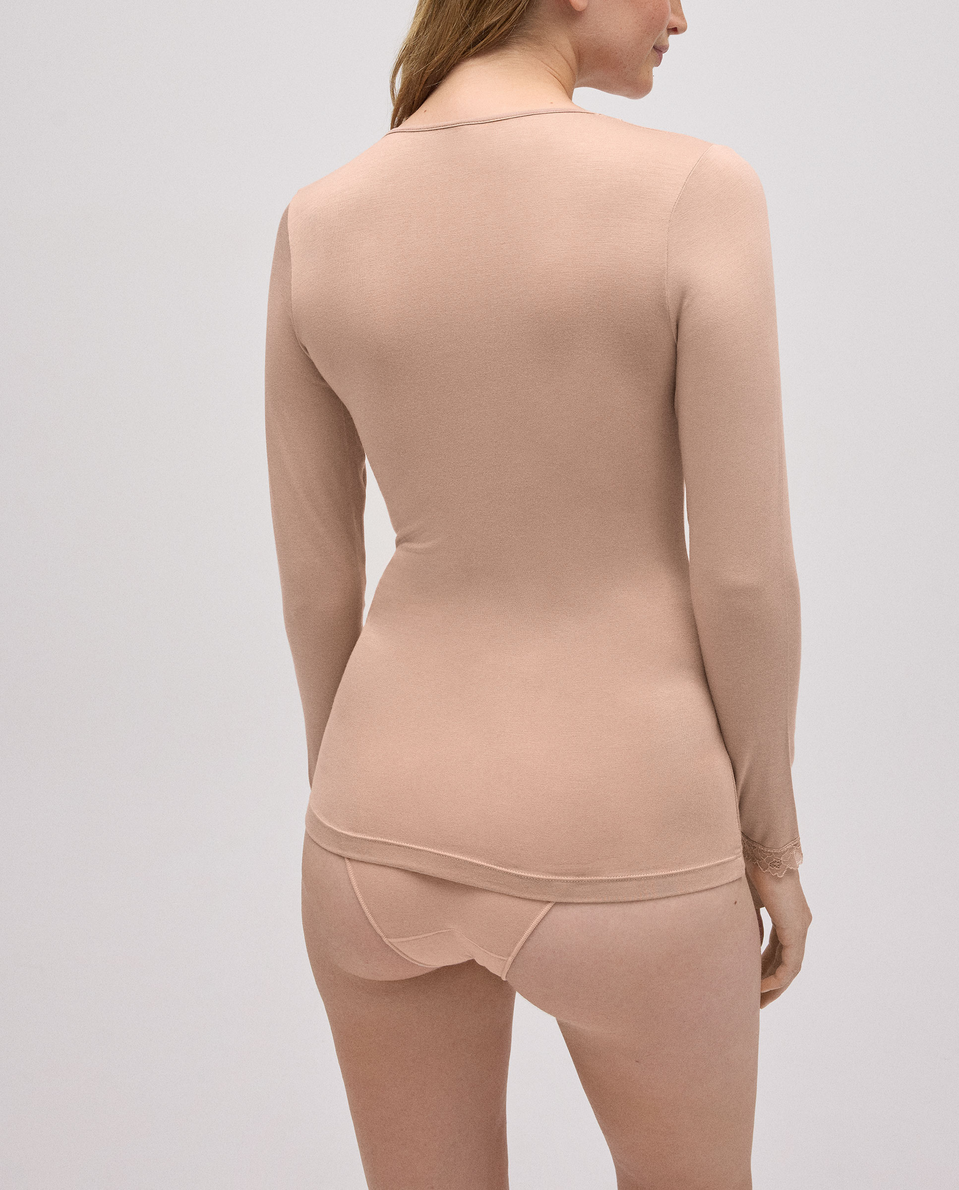 Camiseta interior manga larga bambú - Ysabel Mora - Nude Nude-2