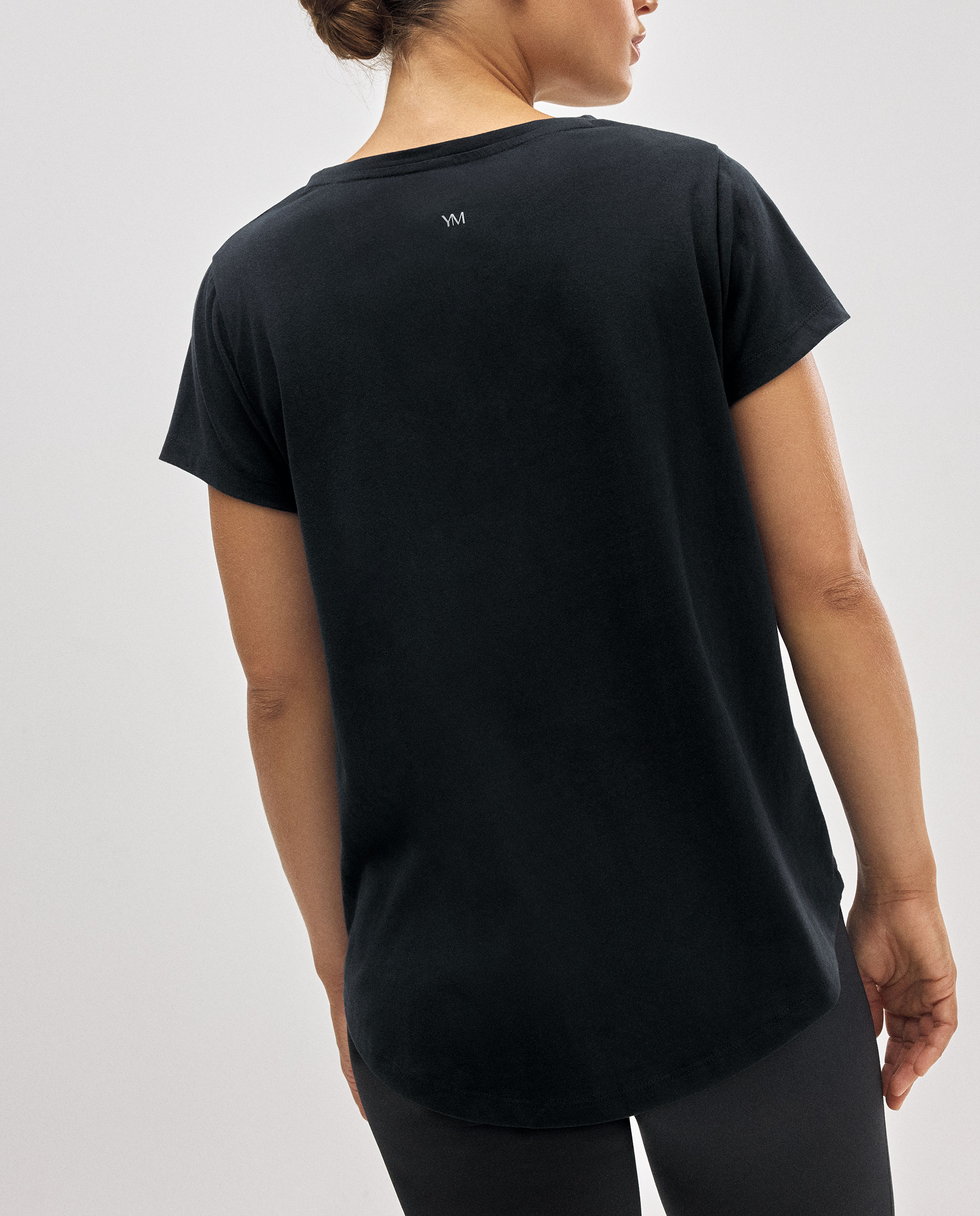 Camiseta deportiva algodón básica estilo deportivo - Ysabel Mora - Negro Negro-2