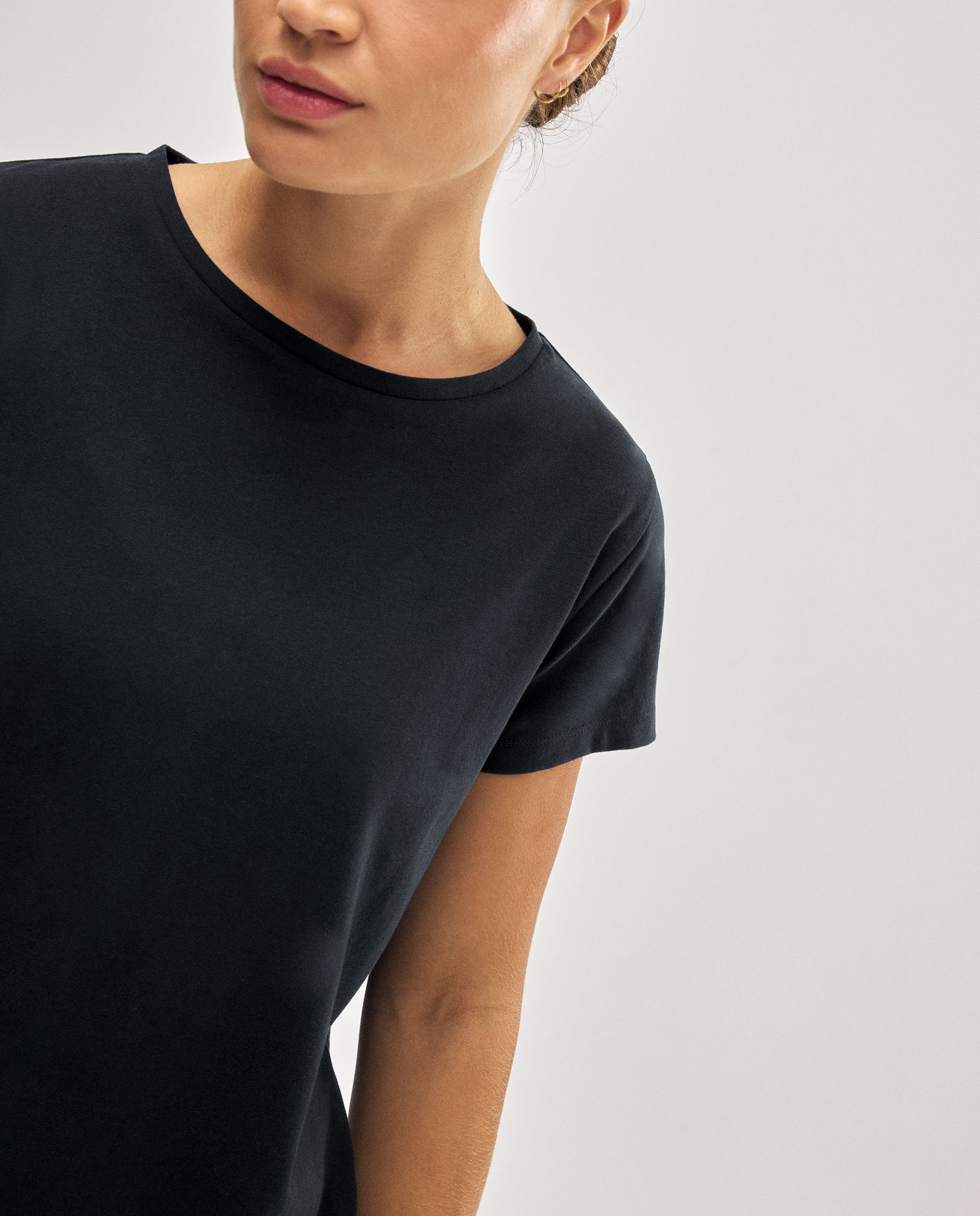 Camiseta deportiva algodón básica estilo deportivo - Ysabel Mora - Negro Negro-3