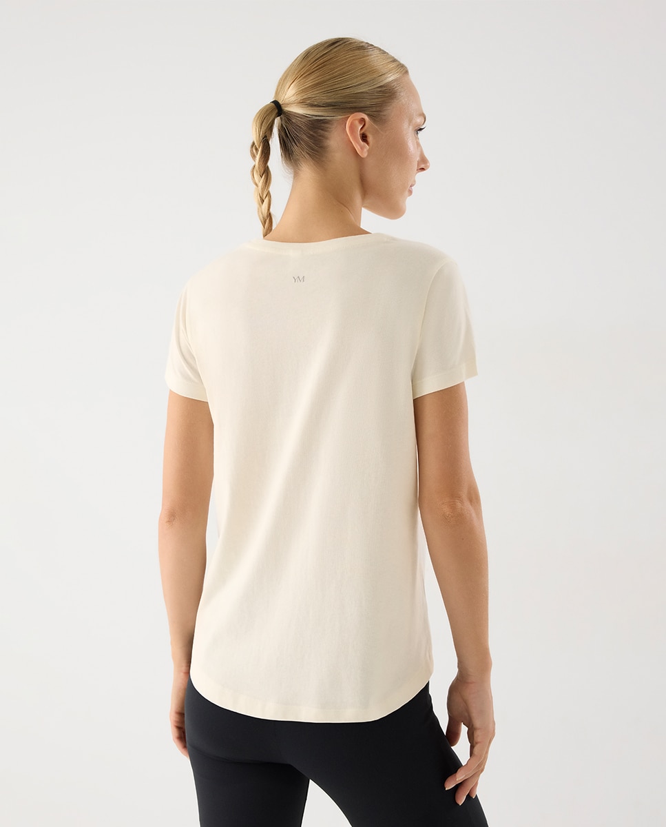 Camiseta deportiva algodón básica estilo deportivo - Ysabel Mora - Crudo Crudo-2