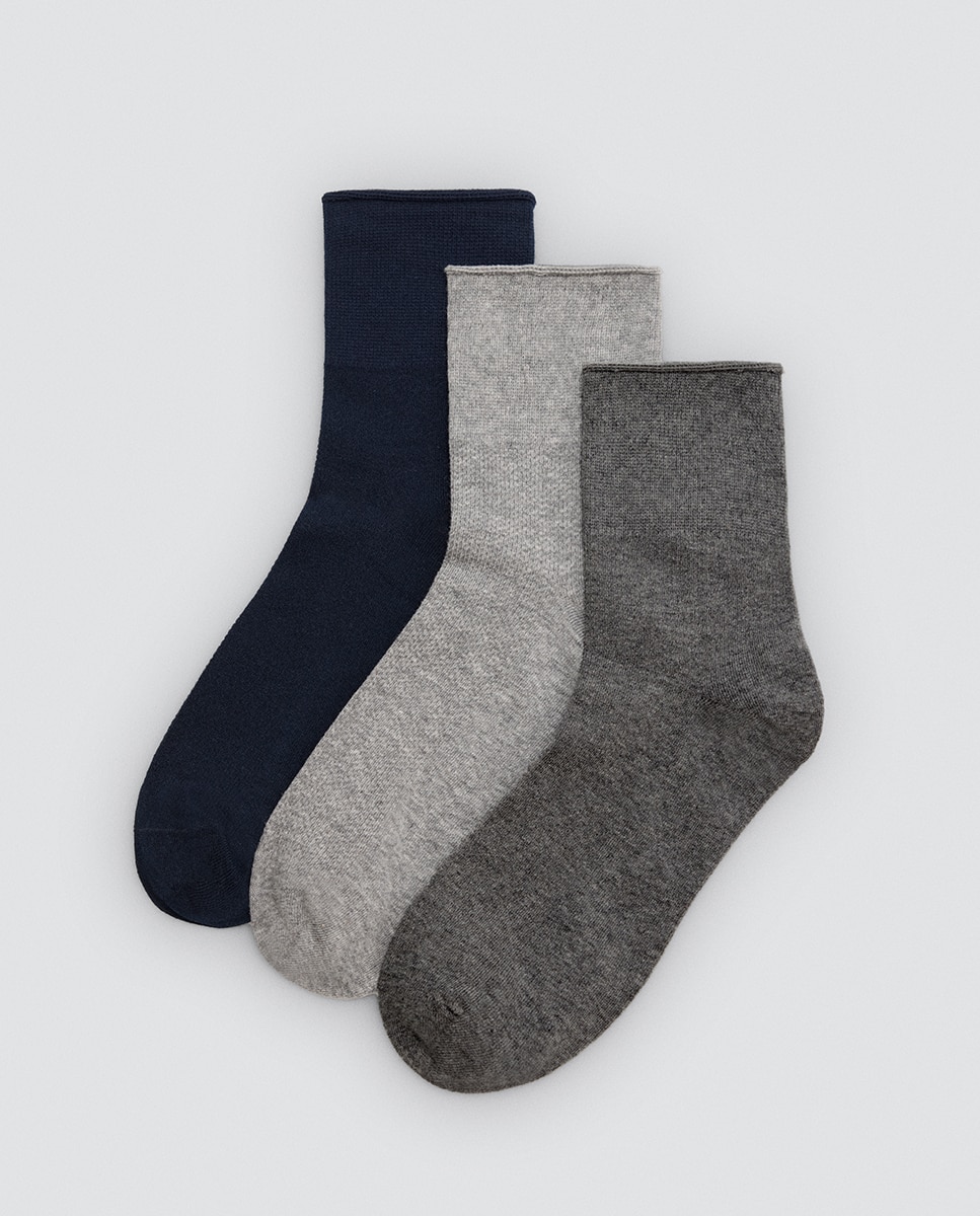 Pack de 3 calcetines transpirables básicos - Ysabel Mora - Multicolor Multicolor-1