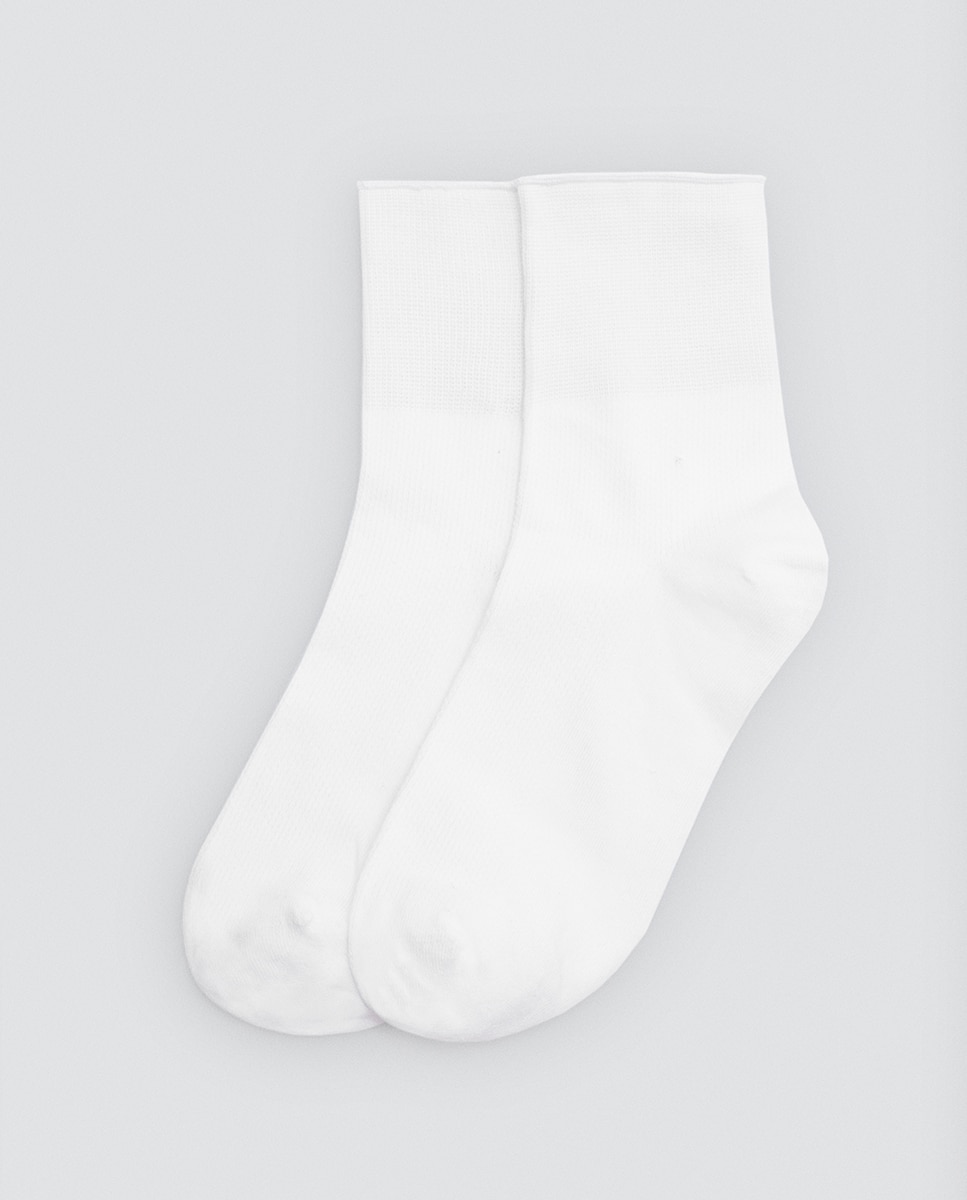 Pack de 3 calcetines transpirables básicos - Ysabel Mora - Blanco Blanco-1