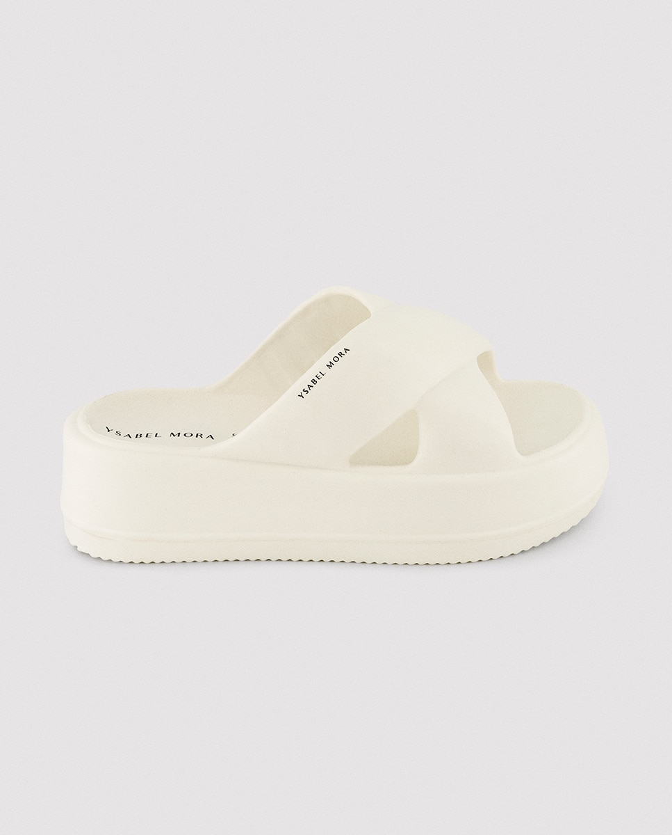 Imagen 0 de Chanclas de playa con plataforma antideslizantes ligeras extra comfort Blanco