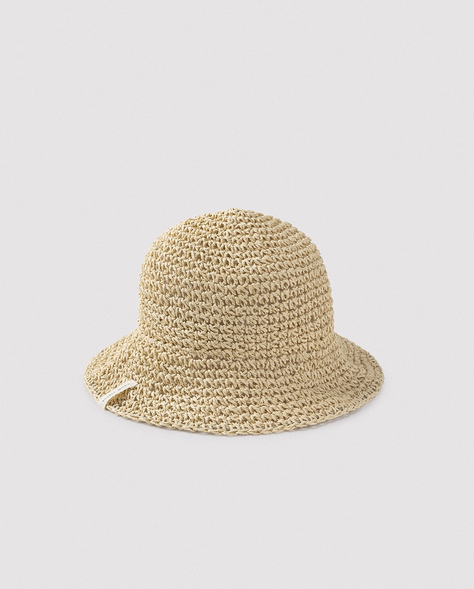 Gorras de rafia de rayas con borde moldeable